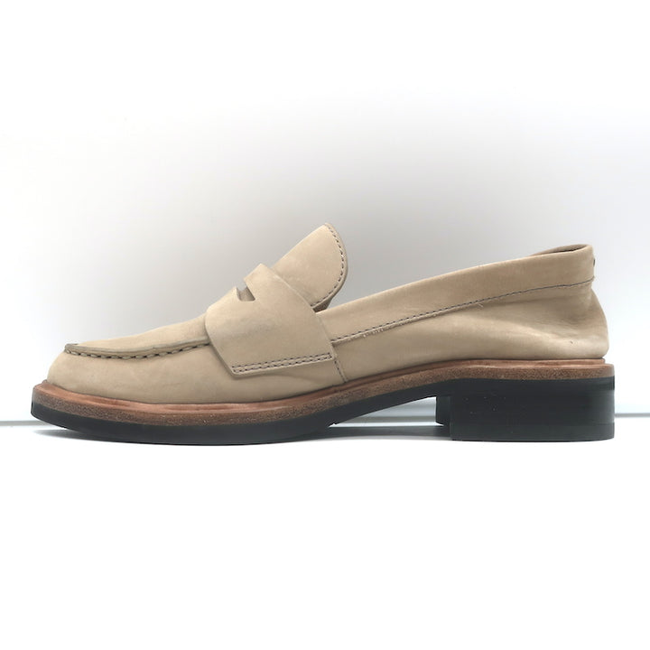 Rag &amp; Bone Slayton Penny Loafers Taupe Nubuck Leather Size 37.5
