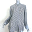 Jenni Kayne Striped Silk Shirt Navy/White Size Extra Small Long Sleeve Top