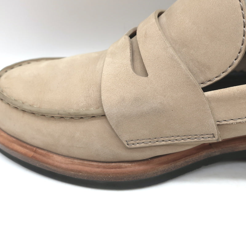 Rag &amp; Bone Slayton Penny Loafers Taupe Nubuck Leather Size 37.5