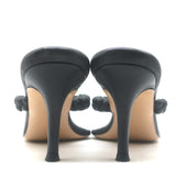 Gianvito Rossi Tropea 70 Braided Thong Sandals Black Leather Size 36.5