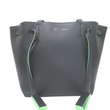 Celine Small Cabas Phantom Tassel Tote Charcoal Leather Shoulder Bag