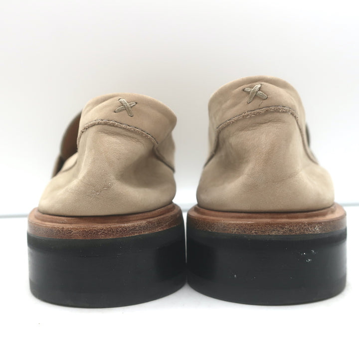 Rag &amp; Bone Slayton Penny Loafers Taupe Nubuck Leather Size 37.5