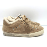 Golden Goose Superstar Shearling Low-Top Sneakers Beige Size 36