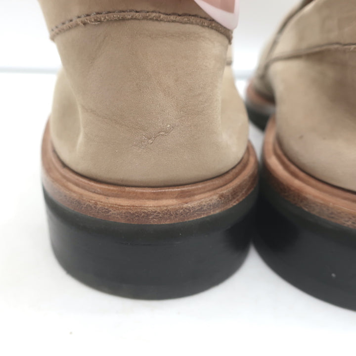 Rag &amp; Bone Slayton Penny Loafers Taupe Nubuck Leather Size 37.5