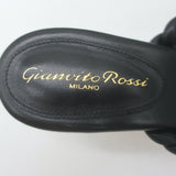 Gianvito Rossi Tropea 70 Braided Thong Sandals Black Leather Size 36.5