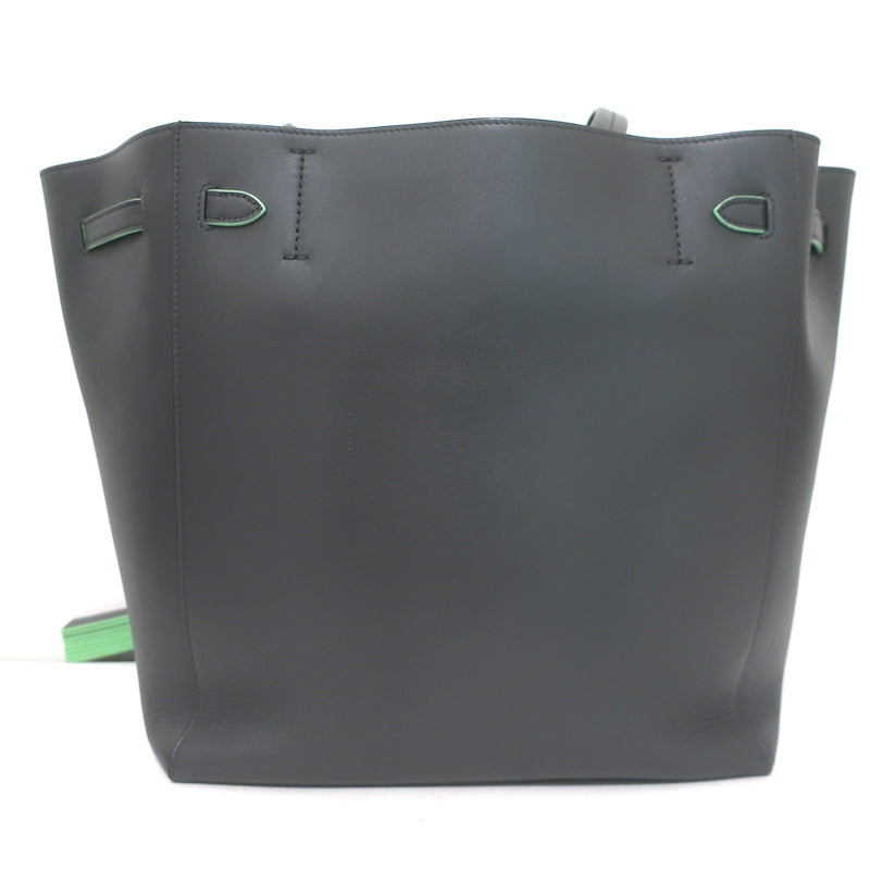 Celine Small Cabas Phantom Tassel Tote Charcoal Leather Shoulder Bag