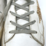 Golden Goose Superstar Glitter Star Sneakers White Leather Size 40