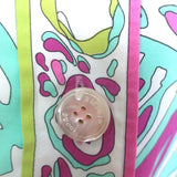 Emilio Pucci Printed Button Down Shirt White/Multi Size US 10 Long Sleeve Top