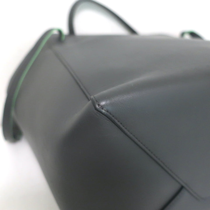 Celine Small Cabas Phantom Tassel Tote Charcoal Leather Shoulder Bag