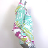 Emilio Pucci Printed Button Down Shirt White/Multi Size US 10 Long Sleeve Top