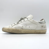 Golden Goose Superstar Glitter Star Sneakers White Leather Size 40