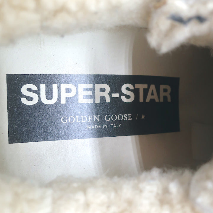 Golden Goose Superstar Shearling Low-Top Sneakers Beige Size 36