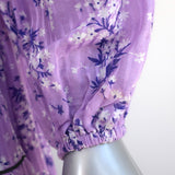 Ulla Johnson Tiered Midi Dress Joan Lilac Floral Print Cotton-Silk Size 2