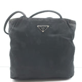 Vintage Prada Tessuto Nylon Medium Top-Zip Shoulder Bag Black