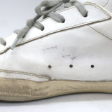 Golden Goose Superstar Glitter Star Sneakers White Leather Size 40