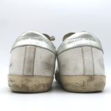 Golden Goose Superstar Glitter Star Sneakers White Leather Size 40