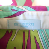 Emilio Pucci Printed Button Down Shirt White/Multi Size US 10 Long Sleeve Top