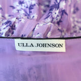 Ulla Johnson Tiered Midi Dress Joan Lilac Floral Print Cotton-Silk Size 2