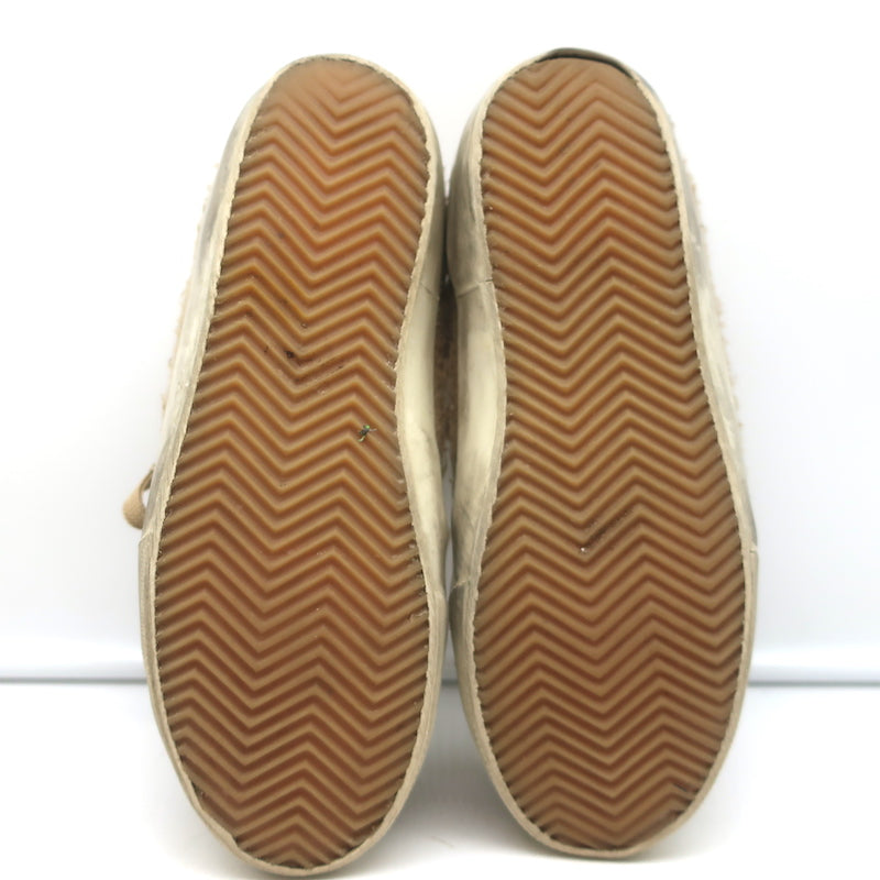 Golden Goose Superstar Shearling Low-Top Sneakers Beige Size 36