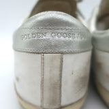 Golden Goose Superstar Glitter Star Sneakers White Leather Size 40