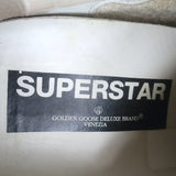 Golden Goose Superstar Glitter Star Sneakers White Leather Size 40