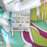 Emilio Pucci Printed Button Down Shirt White/Multi Size US 10 Long Sleeve Top