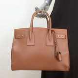 Saint Laurent Small Sac de Jour Tote Brown Leather Crossbody Bag