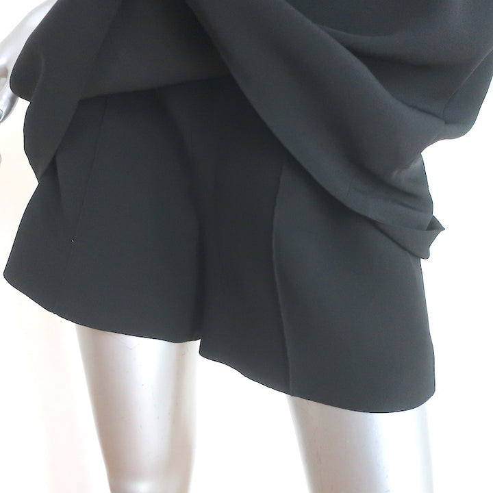 Victoria Victoria Beckham Short Sleeve Romper Black Crepe Size US 4
