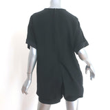 Victoria Victoria Beckham Short Sleeve Romper Black Crepe Size US 4