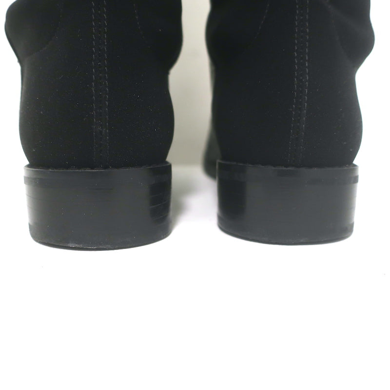 Stuart Weitzman 5050 over-the-knee boots in black leather — authentic pre-owned, gently worn