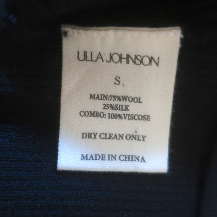 Ulla Johnson Miya Drop-Waist Gathered Maxi Skirt Black Wool-Silk Size Small NEW