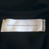 Victoria Victoria Beckham Short Sleeve Romper Black Crepe Size US 4