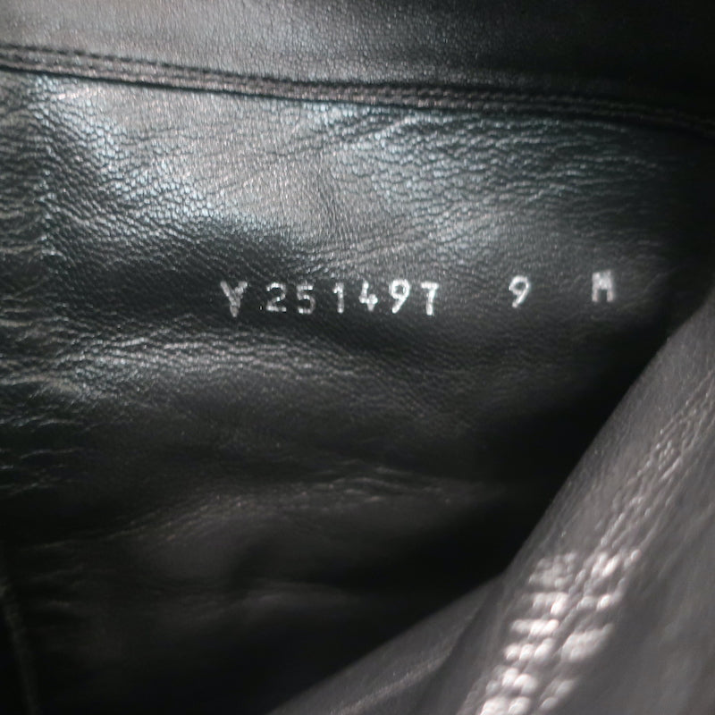 Stuart Weitzman 5050 over-the-knee boots in black leather, pre-owned and authenticated, gently worn, US 9