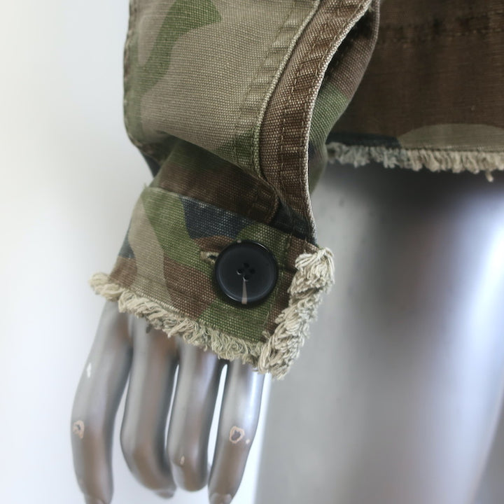 Veronica Beard JEANS Mercer Camo Print Army Jacket Green Size Small