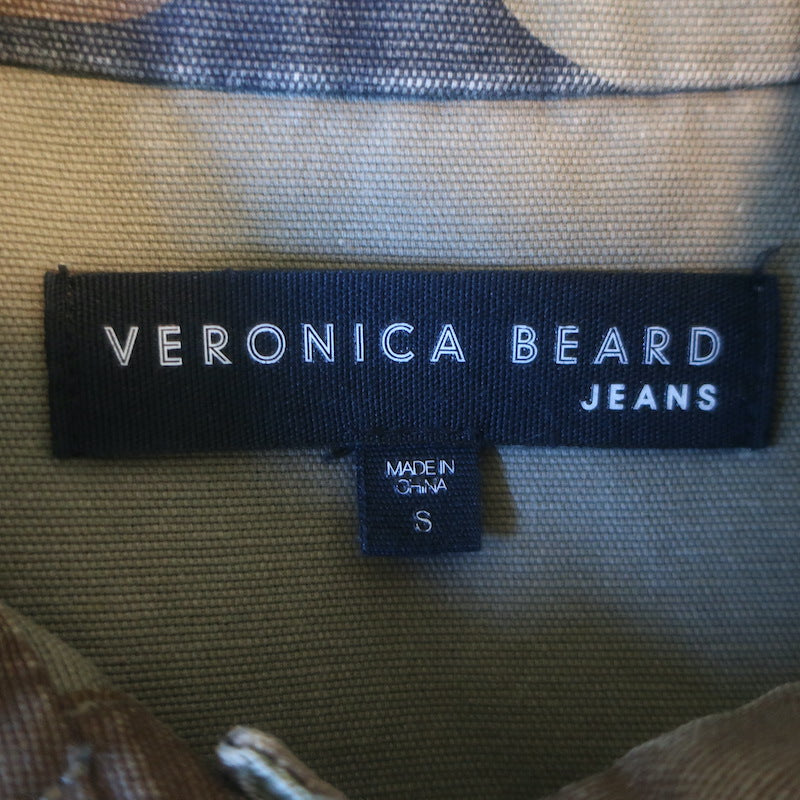 Veronica Beard JEANS Mercer Camo Print Army Jacket Green Size Small
