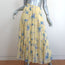 LoveShackFancy Tiered Maxi Skirt Haru Yellow Floral Print Cotton-Silk Size 2