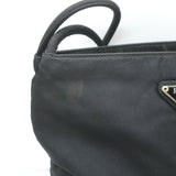 Vintage Prada Tessuto Nylon Small Shoulder Bag Black