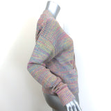 RE/DONE 90s Oversized Crop Cardigan Rainbow Cotton-Linen Size Small