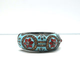 MCL by Matthew Campbell Laurenza Sapphire & Citrine Floral Cuff Bracelet Blue