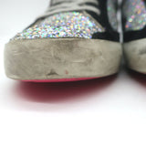 Golden Goose Superstar Rainbow Glitter Sneakers Silver with Pink Star Size 40