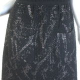 Chanel 11A Puff Sleeve Boucle Knit Dress Black/Silver Wool Size 38