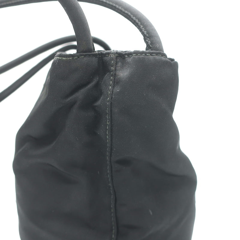 Vintage Prada Tessuto Nylon Small Shoulder Bag Black