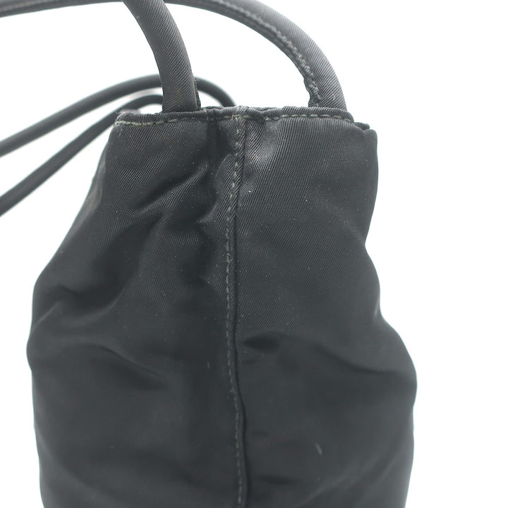 Vintage Prada Tessuto Nylon Small Shoulder Bag Black