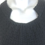 Chanel 11A Puff Sleeve Boucle Knit Dress Black/Silver Wool Size 38