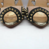 Christian Louboutin Circus City Spiked Cutout Pumps Beige Suede Size 36.5