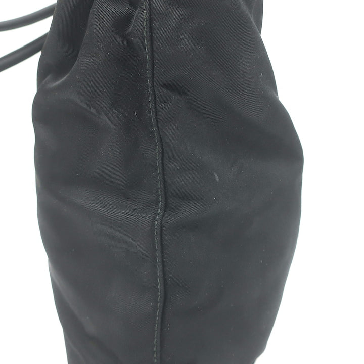 Vintage Prada Tessuto Nylon Small Shoulder Bag Black