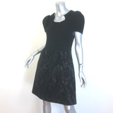 Chanel 11A Puff Sleeve Boucle Knit Dress Black/Silver Wool Size 38