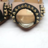 Christian Louboutin Circus City Spiked Cutout Pumps Beige Suede Size 36.5