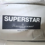 Golden Goose Superstar Rainbow Glitter Sneakers Silver with Pink Star Size 40