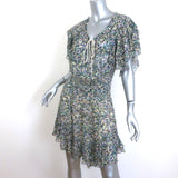 Isabel Marant Etoile Florise Mini Dress Multicolor Printed Chiffon Size 34